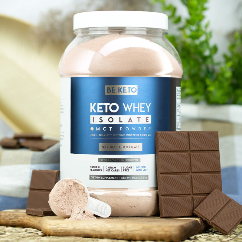 Proteína Keto con MCT – Chocolate Natural 800g