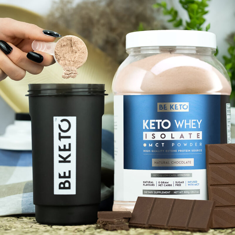 Proteína Keto con MCT – Chocolate Natural 800g