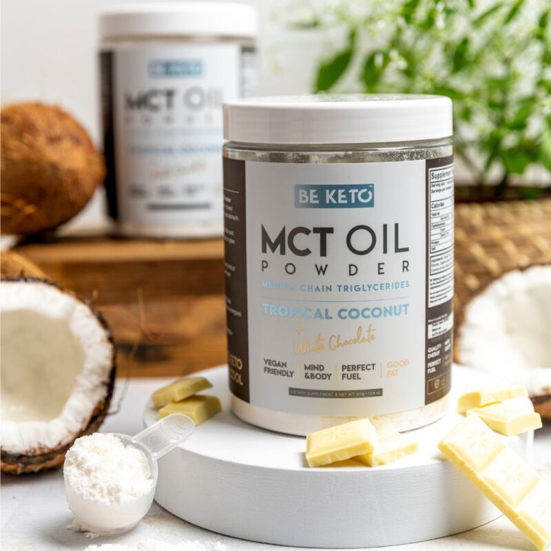 Aceite MCT en Polvo – Coco y Chocolate Blanco 300g