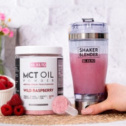 Aceite MCT en Polvo – Frambuesa Salvaje 300g Batidora shaker beketo