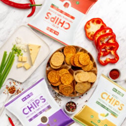 Chips keto – queso suizo y cebolleta francesa 30g
