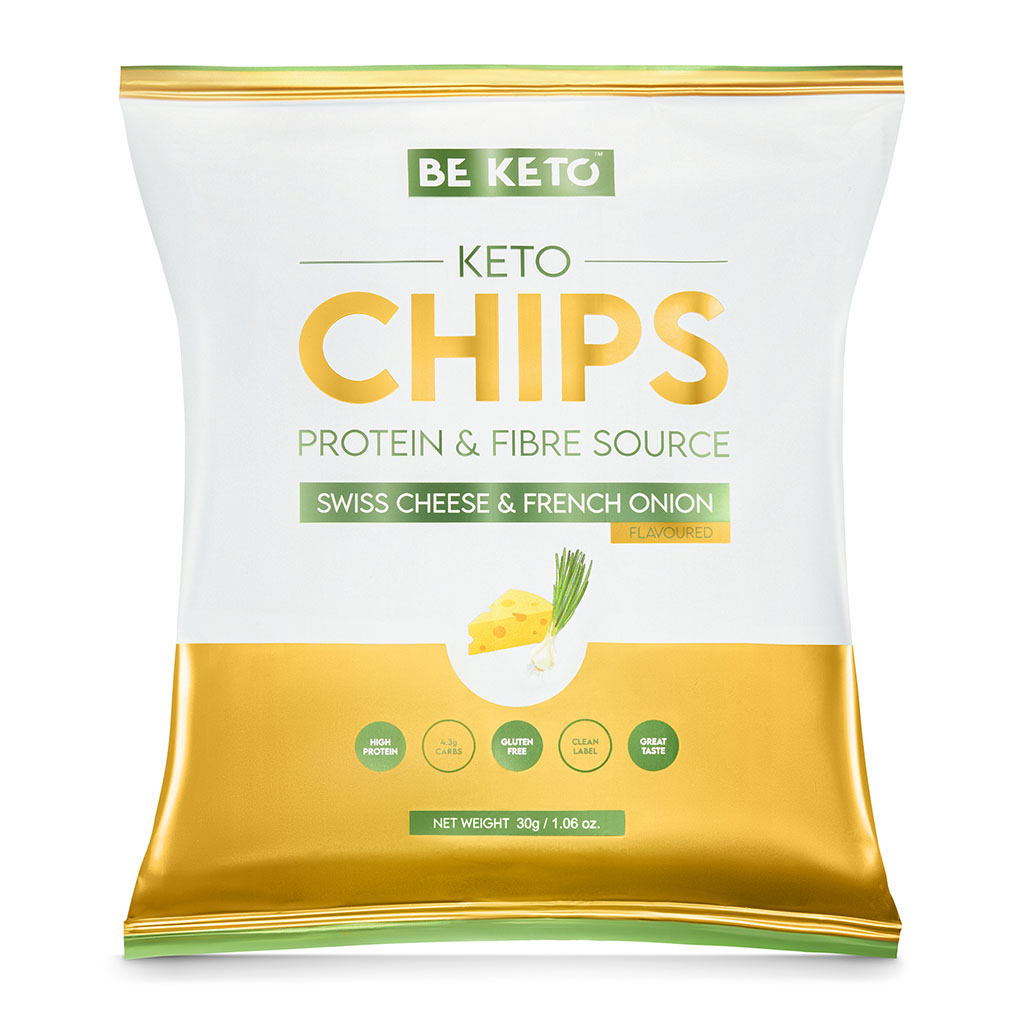 Chips Keto – Queso Suizo y Cebolleta Francesa 30g