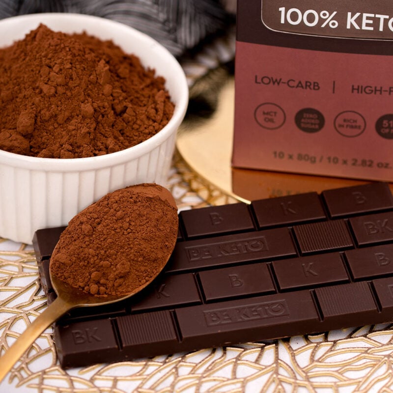 Chocolate Keto Vegano con MCT – Oscuro Clásico 80g Chocolate keto vegano con mct – oscuro clásico 80g