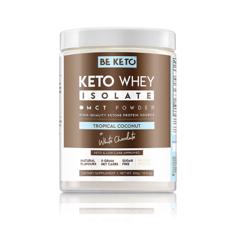Keto whey isolate mct coconut white chocolate 300g