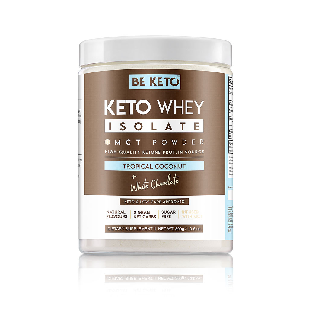 Proteína Keto con MCT – Coco y Chocolate Blanco 300g