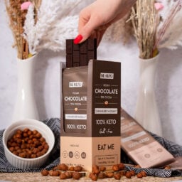 Chocolate keto vegano con mct – avellana caramelizada 80g