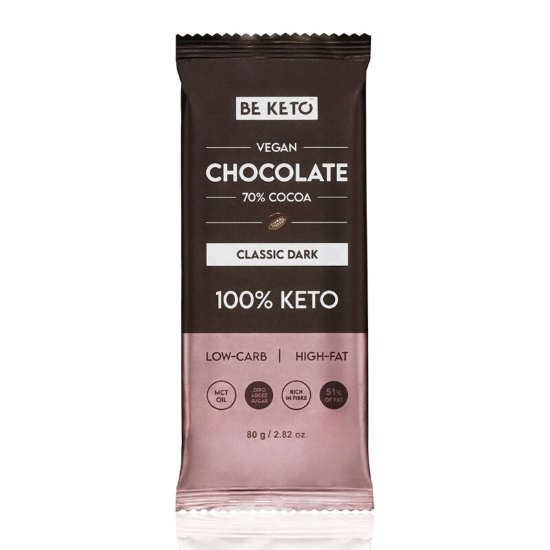 Chocolate Keto Vegano con MCT – Oscuro Clásico 80g