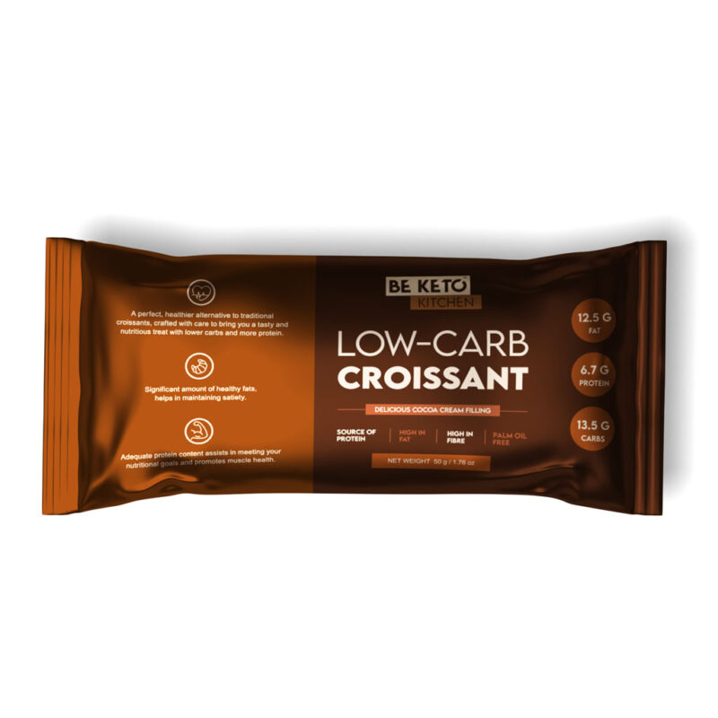 Croissant Bajo en Carbohidratos con Relleno de Chocolate 50g