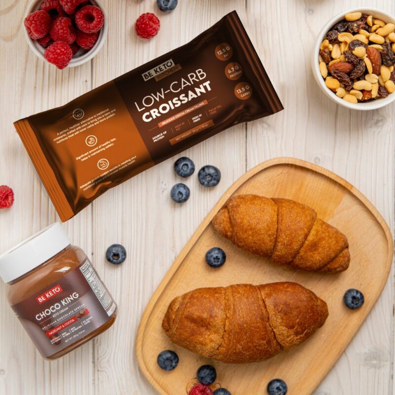 Croissant Bajo en Carbohidratos con Relleno de Chocolate 50g