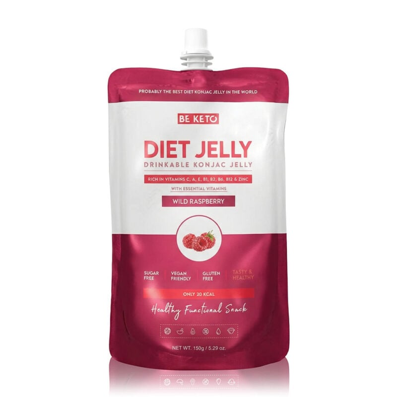 Gelatina dietética konjac & vitaminas – frambuesa silvestre 150g