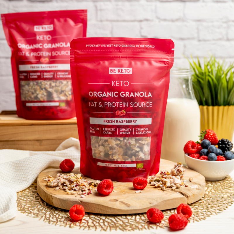 Granola keto bio – frambuesa fresca 250g