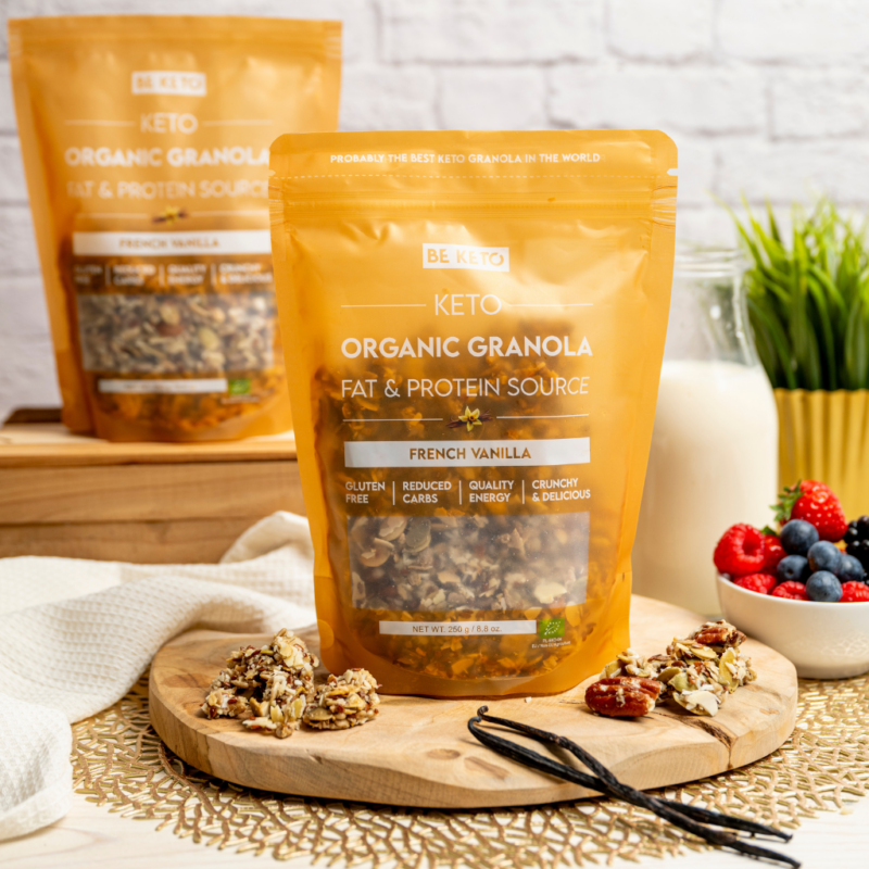 Granola Keto BIO – Cacao y Chocolate 250g Granola keto bio – vainilla francesa 250g