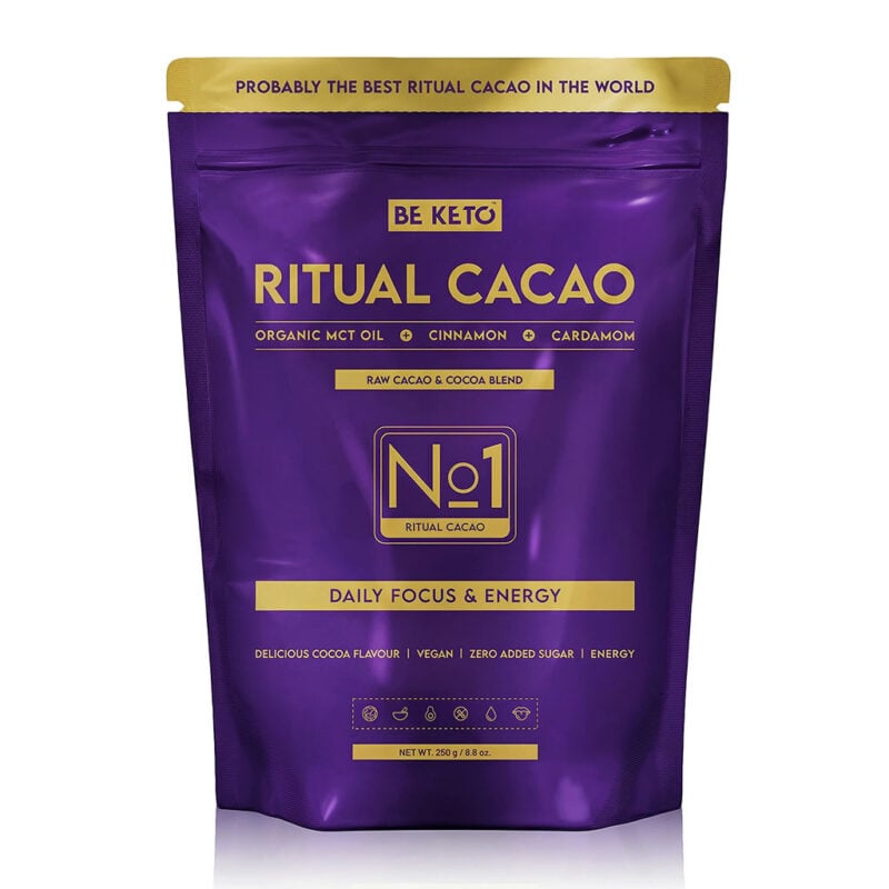 Cacao ceremonial – ritual (aceite mct & fibra de acacia) – canela & cardamomo 250g