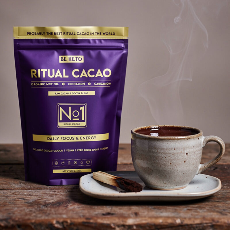 Cacao Ceremonial – Ritual (Aceite MCT & Fibra de Acacia) – Canela & Cardamomo 250g