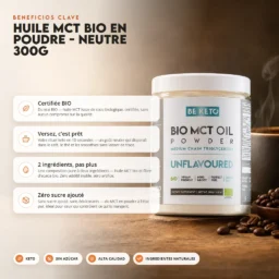 Aceite mct bio en polvo – sin sabor 300g