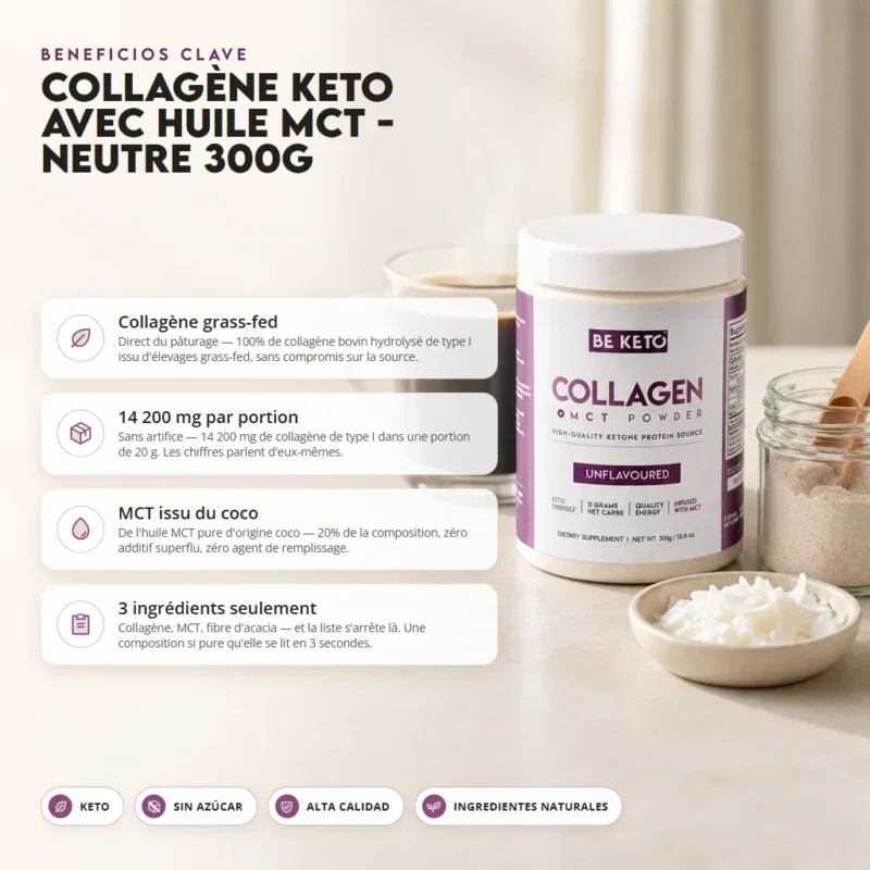 Colágeno keto con mct – sin sabor 300g