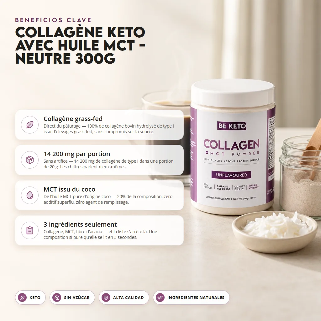 Colágeno keto con mct – sin sabor 300g