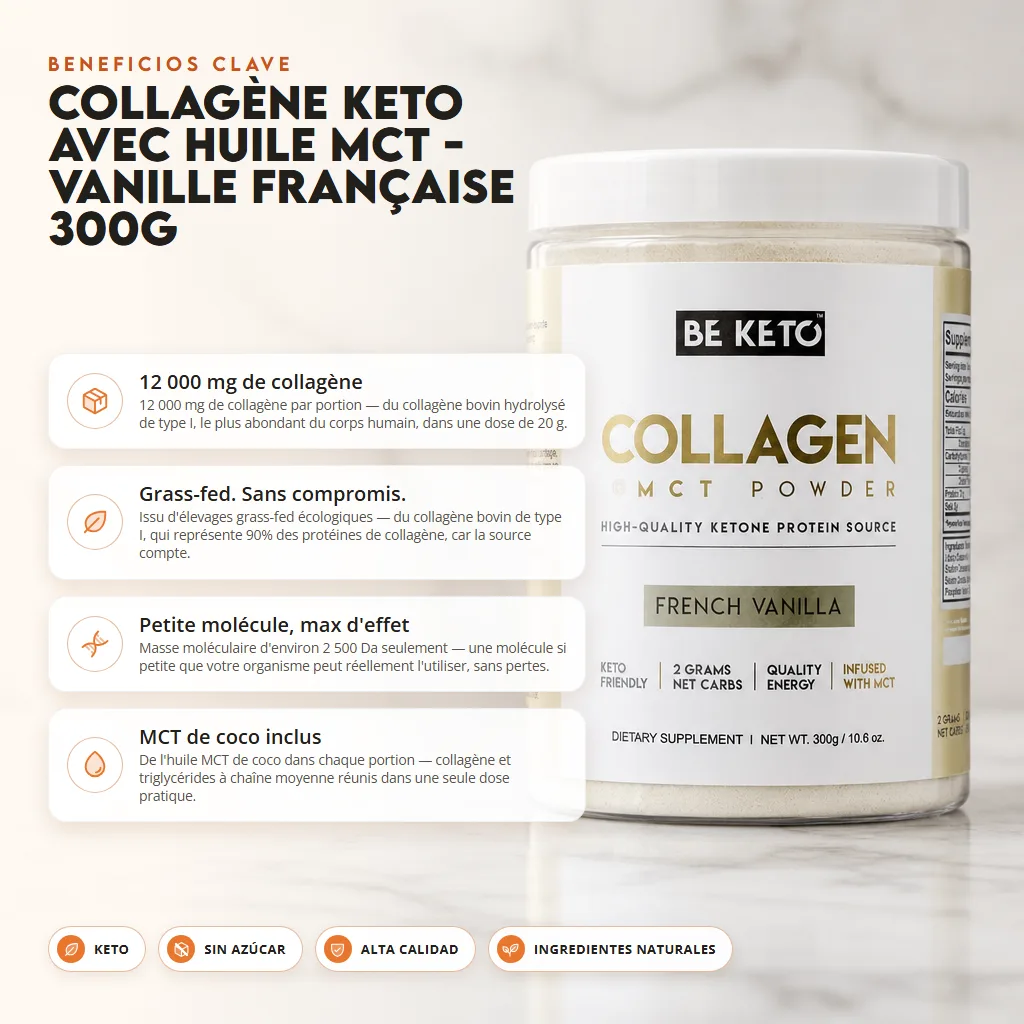 Colágeno keto con mct – vainilla francesa 300g