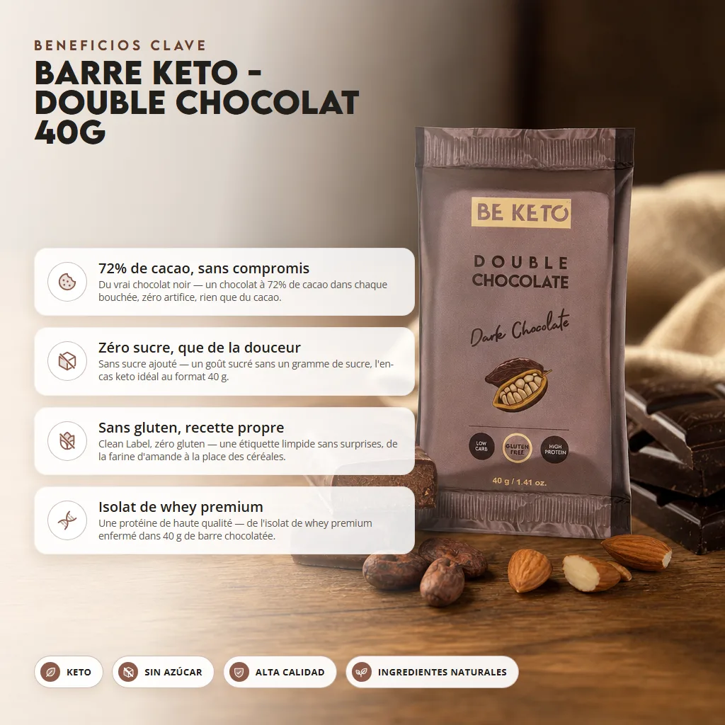Barrita Keto – Doble Chocolate 40g