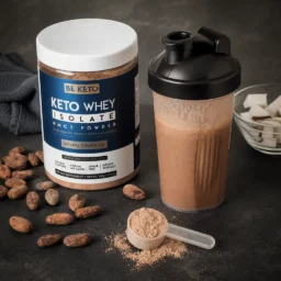 Proteína Keto con MCT – Chocolate Natural 300g – Lifestyle 2 Proteína keto con mct – chocolate natural 300g