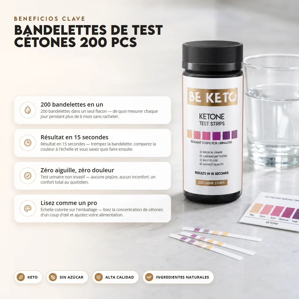 Tiras Reactivas para Cetonas en Orina 200uds.