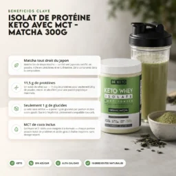 Proteína keto con mct – matcha 300g