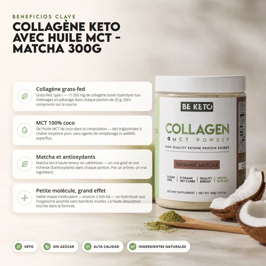 Colágeno Keto con MCT – Matcha 300g