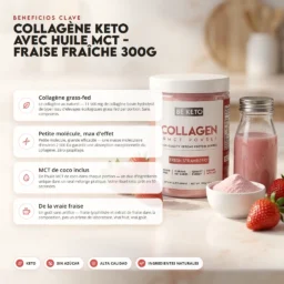 Colágeno keto con mct – fresa fresca 300g