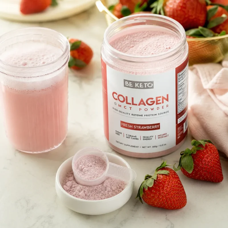 Colágeno keto con mct – fresa fresca 300g