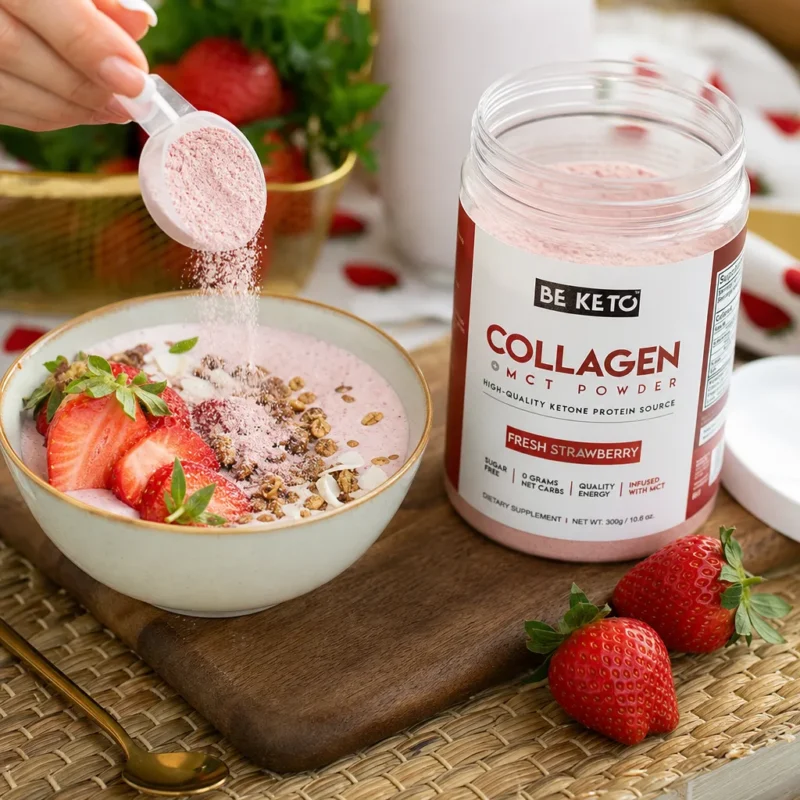 Colágeno keto con mct – fresa fresca 300g