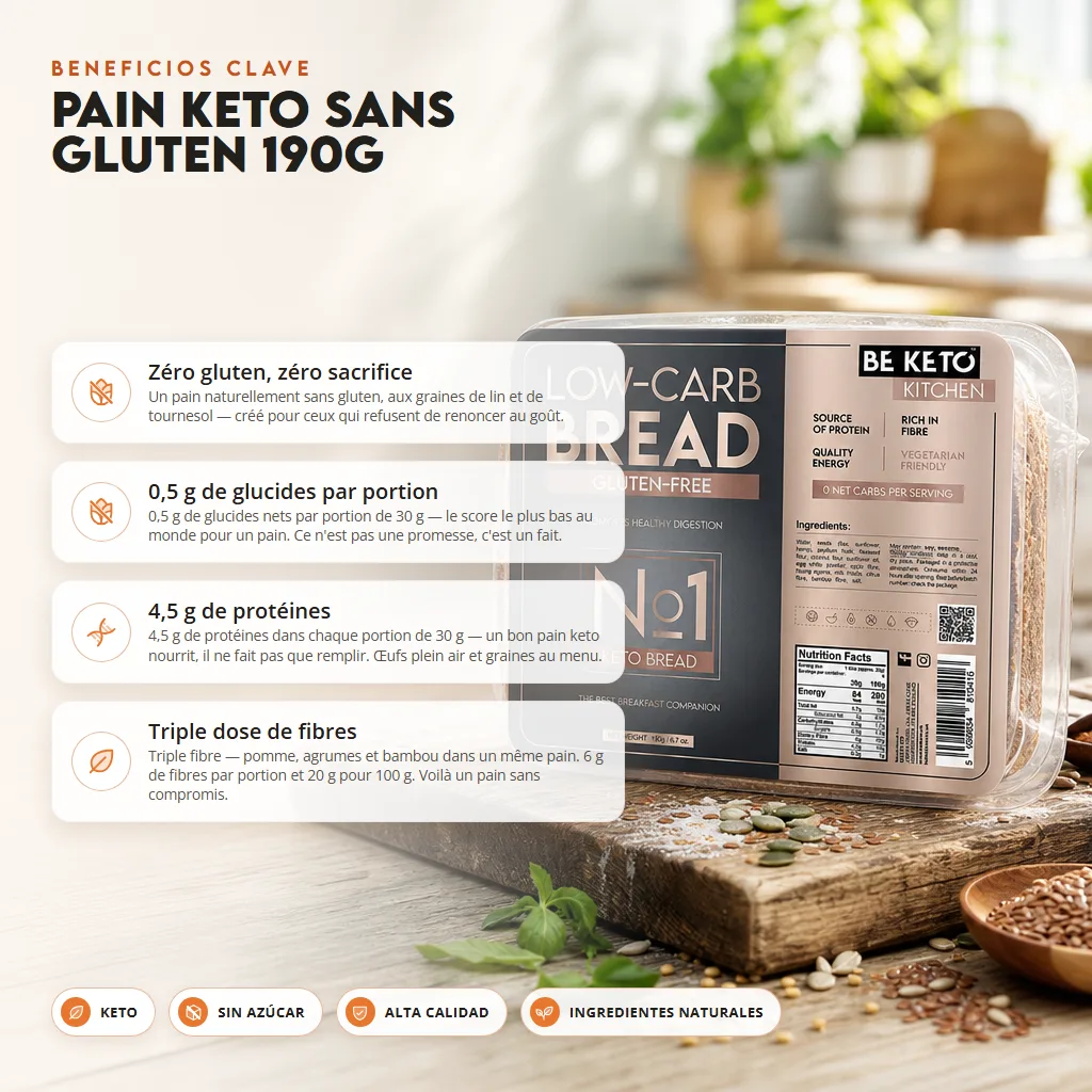 Pan Keto Sin Gluten 190g