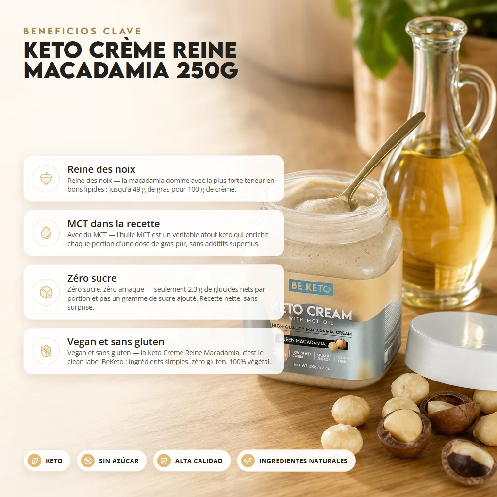 Crema keto™ reina macadamia 250g