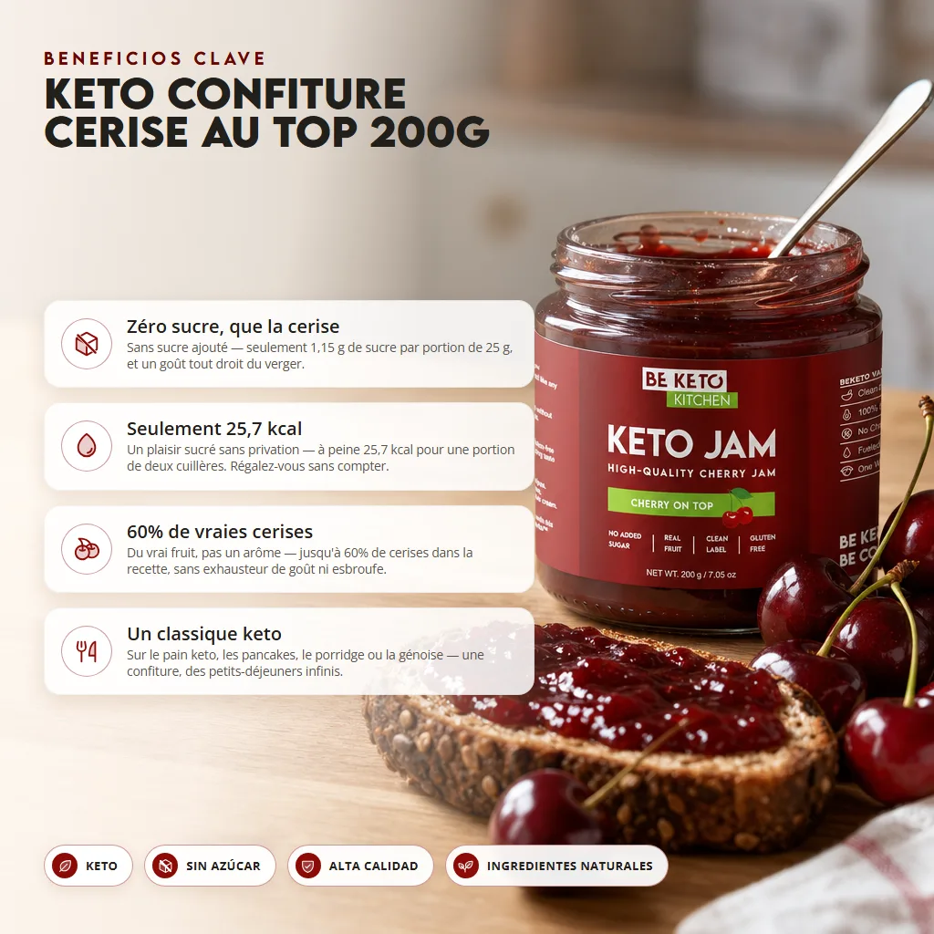 Mermelada Keto™ Cereza Premium 200g
