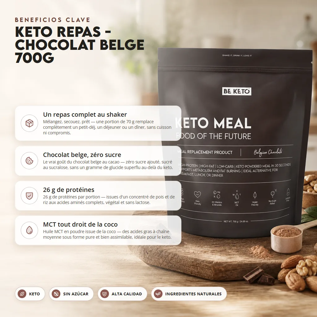 Batidos Sustitutivos Keto – Chocolate Belga 700g