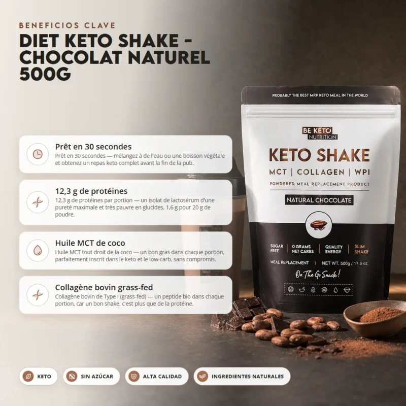 Batidos keto diet – chocolate natural 500g