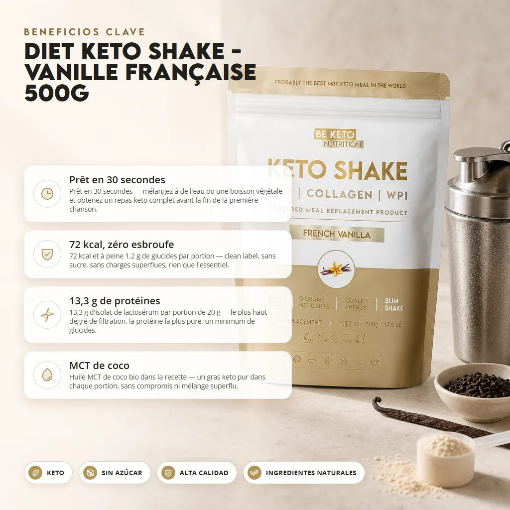 Batidos Keto Diet – Vainilla Francesa 500g
