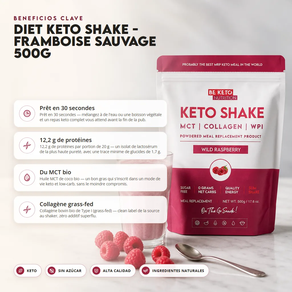 Batidos Keto Diet – Frambuesa Silvestre 500g