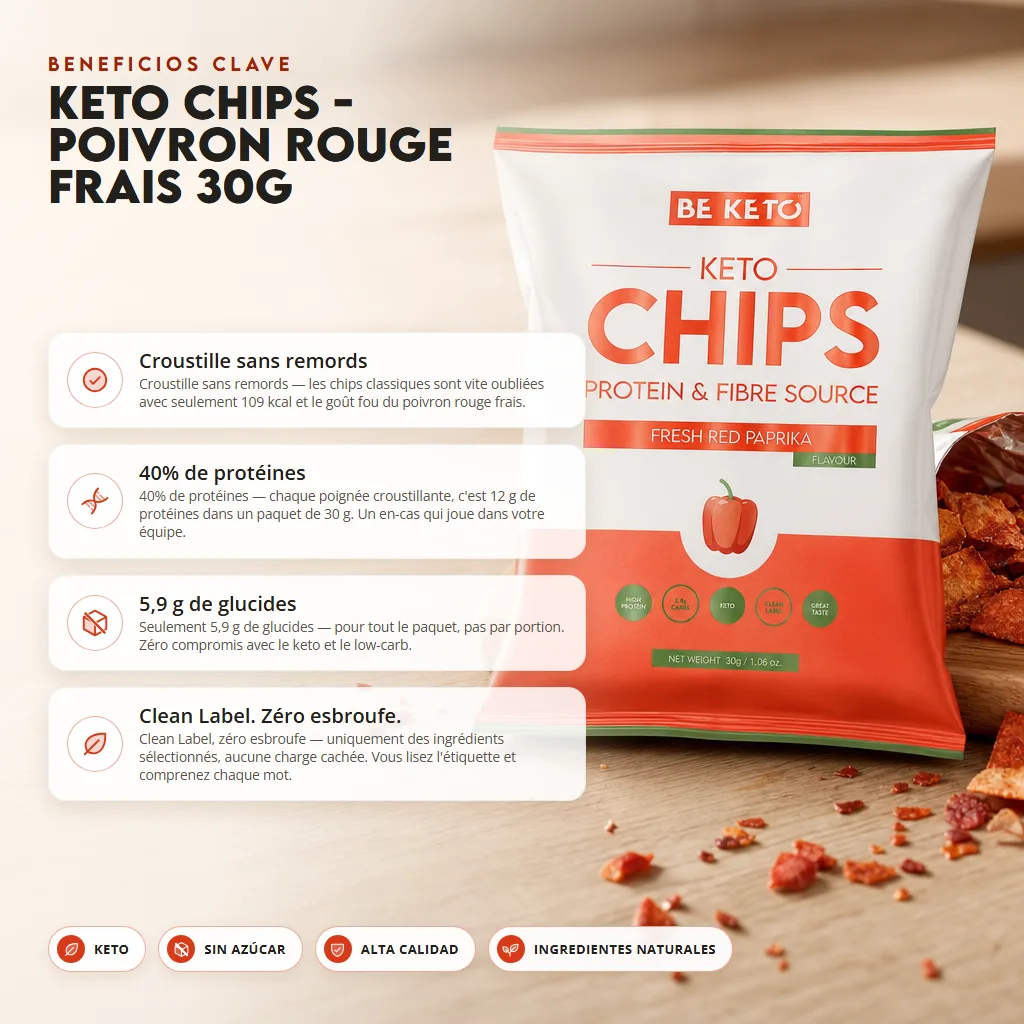 Chips Keto – Pimiento Rojo Fresco 30g