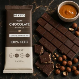 Chocolate keto vegano con mct – avellana caramelizada 80g