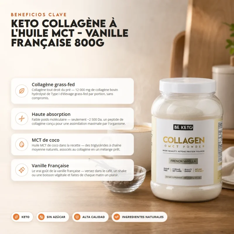 Colágeno keto con mct – vainilla francesa 800g