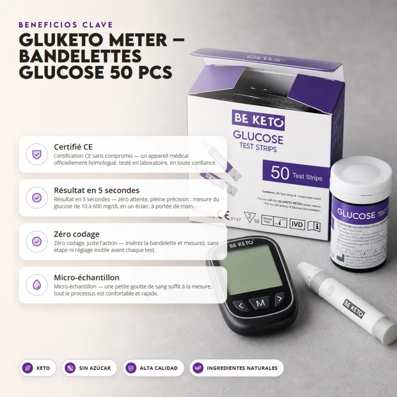 Gluketo meter – tiras reactivas glucosa 50uds.