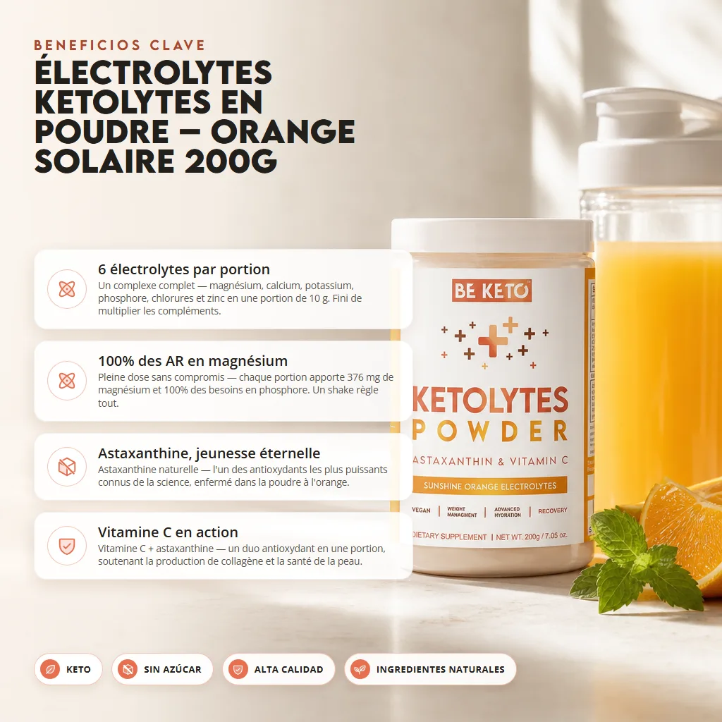 Electrolitos Ketolytes en Polvo – Naranja Solar 200g