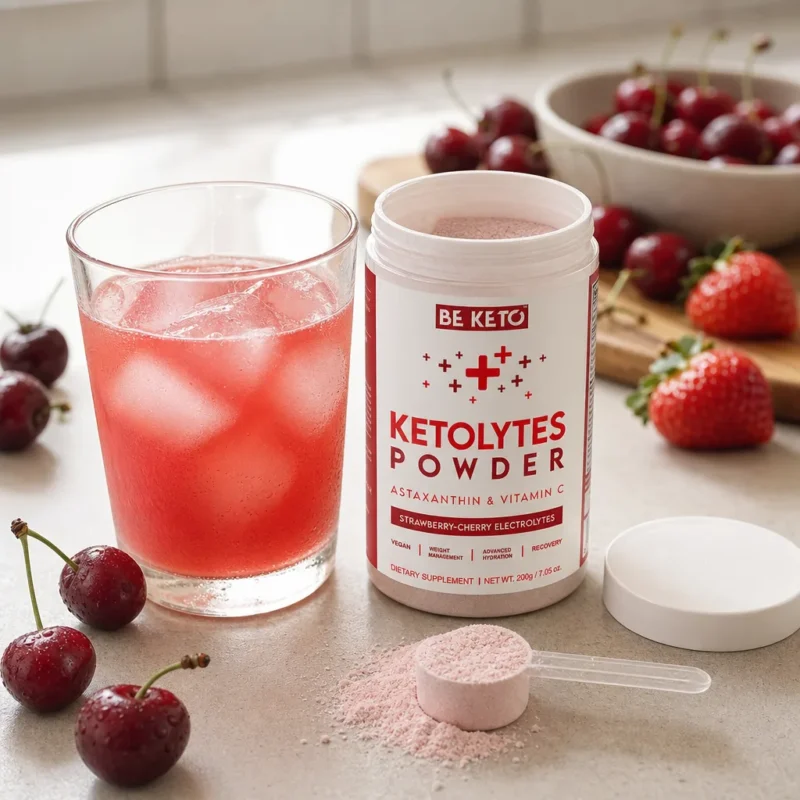 Electrolitos ketolytes en polvo – cereza-fresa 200g