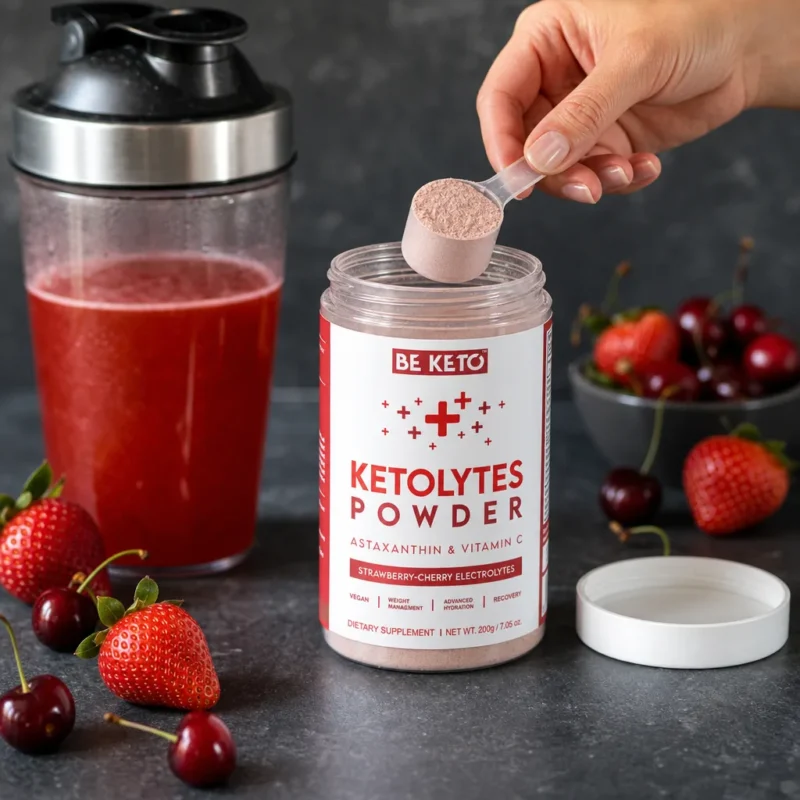 Electrolitos ketolytes en polvo – cereza-fresa 200g