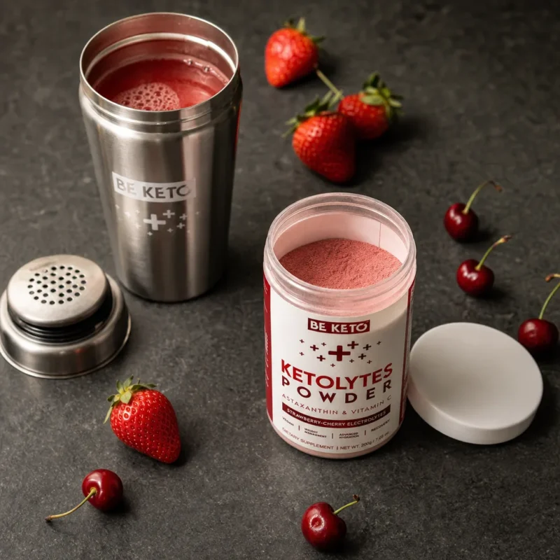 Electrolitos ketolytes en polvo – cereza-fresa 200g