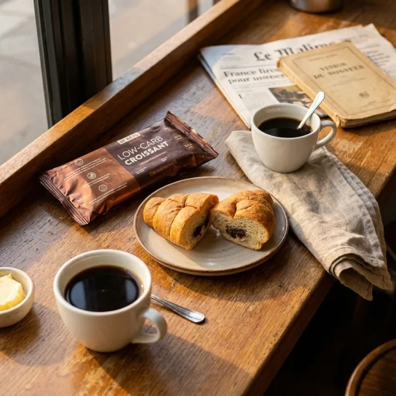 Croissant Bajo en Carbohidratos con Relleno de Chocolate 50g – Lifestyle 2 Croissant bajo en carbohidratos con relleno de chocolate 50g