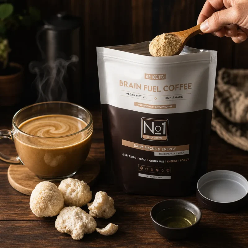 Café con adaptógenos – brain fuel (mct y lion’s mane) – vainilla francesa 250g