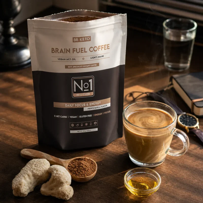 Café con adaptógenos – brain fuel (mct y lion’s mane) – vainilla francesa 250g