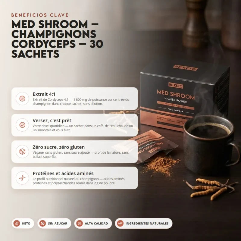 Hongos adaptógenos – cordyceps – 30 sobres