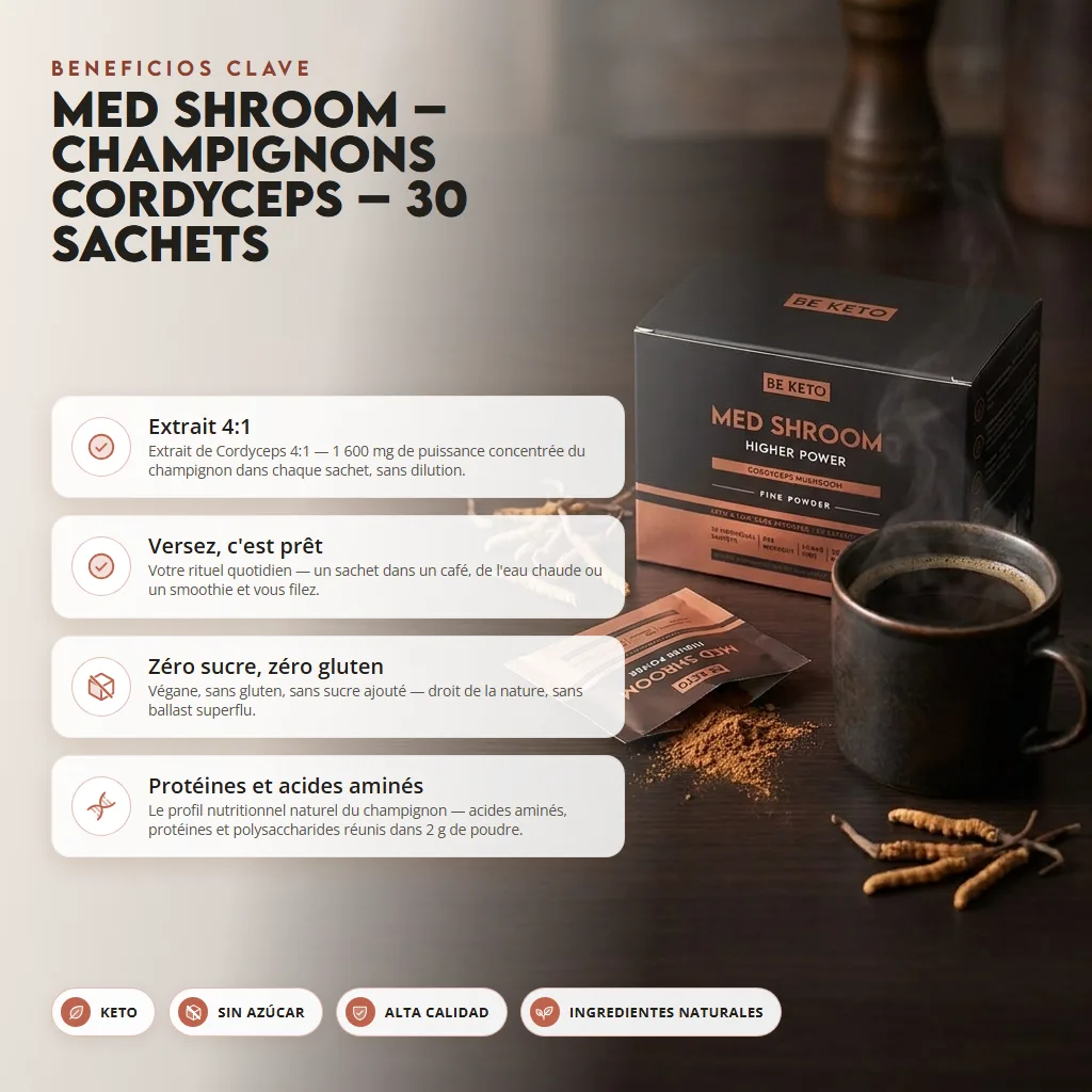 Hongos Adaptógenos – Cordyceps – 30 sobres